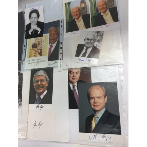 1696 - A single owner collection of autographs by various politicians including Ted Heath, John Major, Jame... 