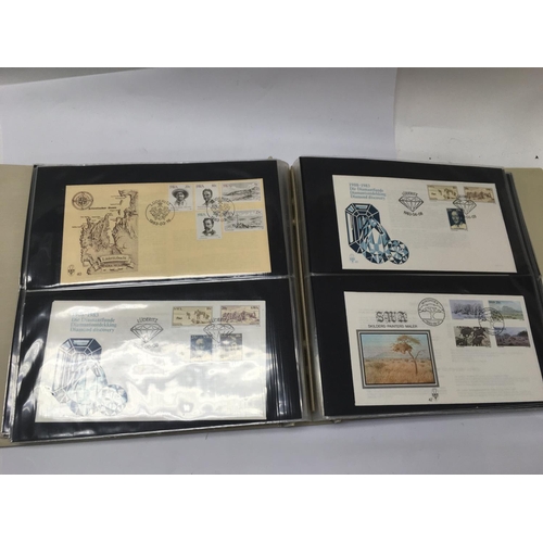 1701 - A large collection of south African 1st day stamp albums and a box of PHQ cards.