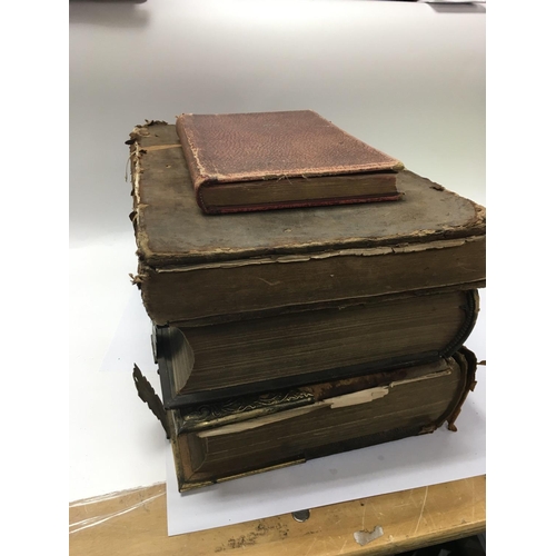 1714 - A common prayer book from 1783 and two victorian bibles and one holy communion.