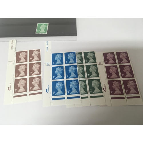 1731 - A rare colour trial 00p Elizabeth II green stamp unused and other low denomination unused Elizabeth ... 