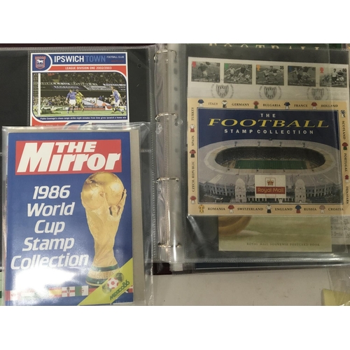 1749 - Three albums containing Themed Stamps Space Football including Victory Cards signed RAF first day co... 