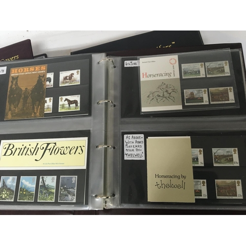 1752 - Four Albums containing Stamp presentation packs unused stamp books and some first day covers.