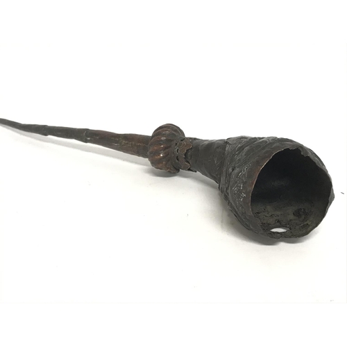 1903 - A 19th century copper opium pipe, 42cm long. Postage category C