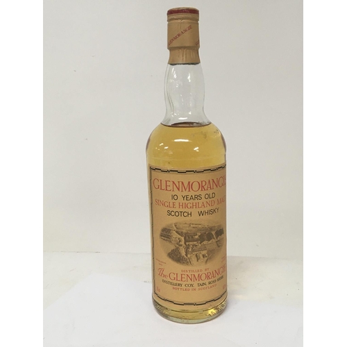 1915 - A late 1960s bottle of Glenmorangie 10 year old single Highland Malt Whisky. 75cl bottle.