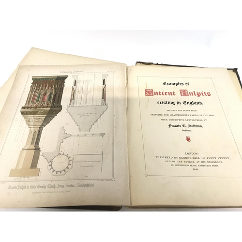 1926 - Books of church furniture including Ancient Pulpits by F.T Dollman 1849 & Geo. M. Hammer & Co church... 