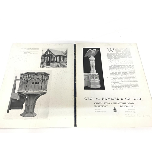 1926 - Books of church furniture including Ancient Pulpits by F.T Dollman 1849 & Geo. M. Hammer & Co church... 