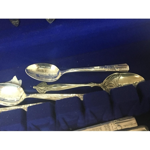 769 - A collection of interesting cutlery from the 1939 New York World Tray Fair a silver Art Nouveau spoo... 