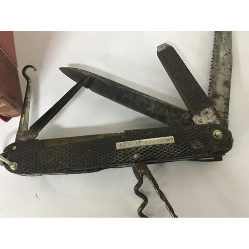 798 - An Extremely rare and interesting 19th Century circa 1860 multi blade folding knife the multi purpos... 