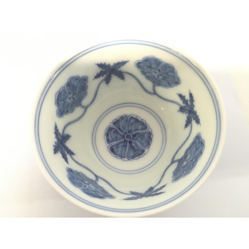 814 - A 20th century small Chinese blue and white dish. Diameter 8cm No obvious damage or restoration This... 