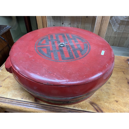 836 - A large Chinese Elm rice box, 55cm.