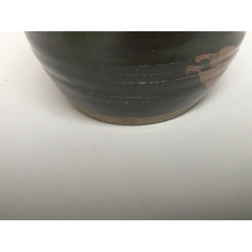 929 - A Japanese influence Contemporary studio art pottery tea pot stamped SP. possible Welsh origin. No o... 