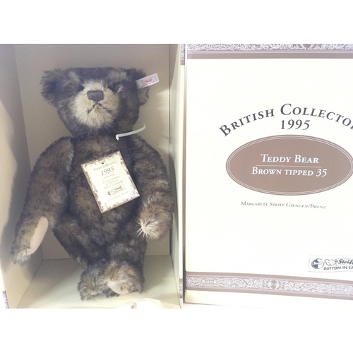 361 - A Boxed Steiff Brown Tipped Teddy Bear 1995.