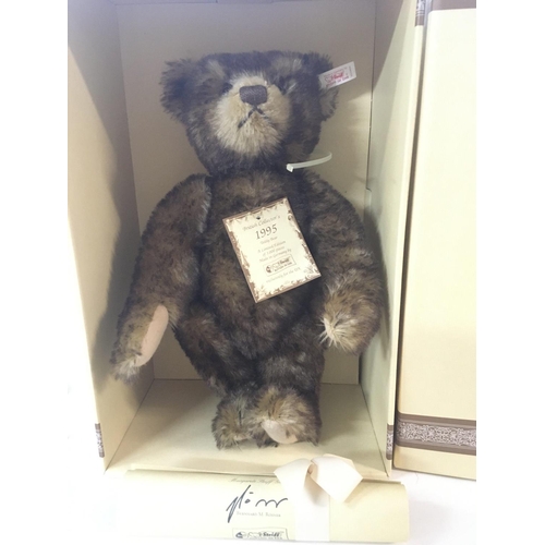 361 - A Boxed Steiff Brown Tipped Teddy Bear 1995.