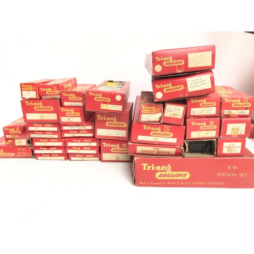 A Collection of Boxed Tri-Ang 00 Gauge. Including a Station Set. Wagons ...