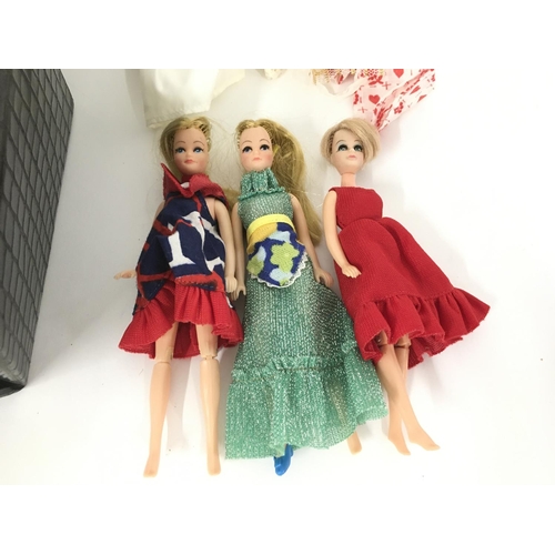 3 X Pippa Dolls and a Collection of Clothing.