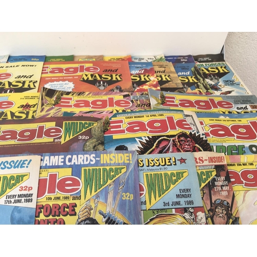 101 - A collection of approximately 100 EAGLE comics dated 1989 to 1990.