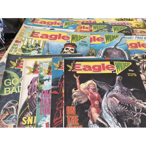 101 - A collection of approximately 100 EAGLE comics dated 1989 to 1990.