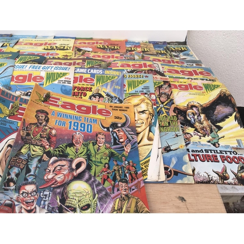 101 - A collection of approximately 100 EAGLE comics dated 1989 to 1990.