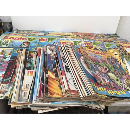 101 - A collection of approximately 100 EAGLE comics dated 1989 to 1990.