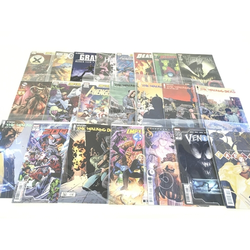 112 - A box containing approximately 120 comics. Various titles to include Marvel. No Reserve.