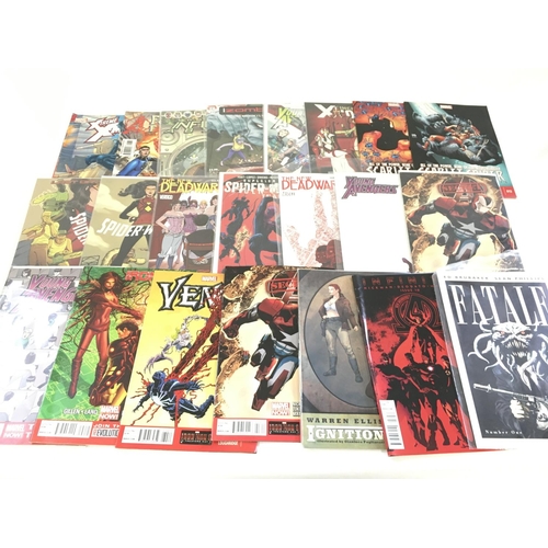 117 - A box containing approximately 250 comics. Various titles to include Marvel and DC. No Reserve.