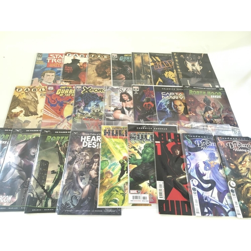 119 - A box containing approximately 250 comics. Various titles to include Marvel and DC. no Reserve.