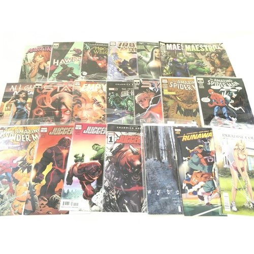 119 - A box containing approximately 250 comics. Various titles to include Marvel and DC. no Reserve.