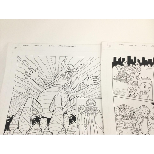 12 - Original artwork for Wicked Issue 30. First 6 pages by Colin Wyatt. 2002 DigiMon.