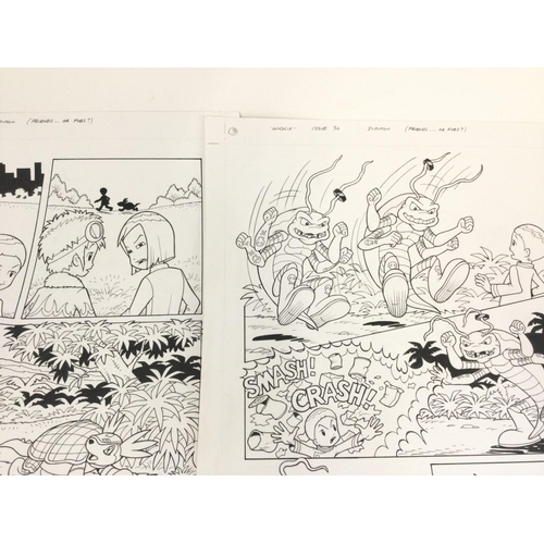 12 - Original artwork for Wicked Issue 30. First 6 pages by Colin Wyatt. 2002 DigiMon.