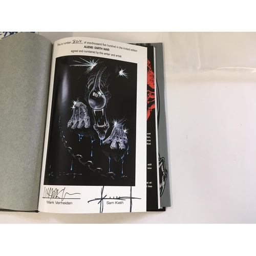 121 - A Signed limited edition Compleat Aliens book, number 287 of 500. Also a signed limited edition Alie... 