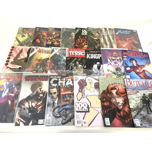 124 - A box containing approximately 120 comics. Various titles to include Marvel. No Reserve.