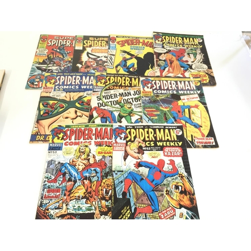 129 - A box containing approximately 150 comics. Mostly made up of Spiderman titles. No reserve.