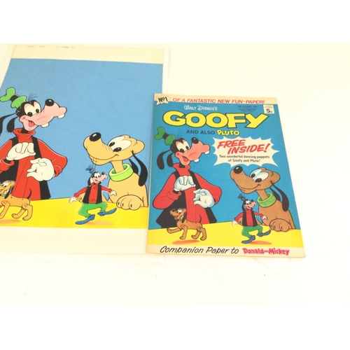 13 - Original artwork by Colin Wyatt of Walt Disney Goofy issue number 1 from 20th October 1973. plus art... 