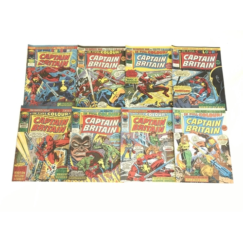 131 - A bag containing Marvel Captain Britain comics. Issues 1 though 22. Multiple copies of first, second... 