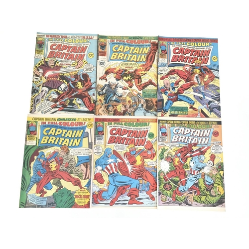 131 - A bag containing Marvel Captain Britain comics. Issues 1 though 22. Multiple copies of first, second... 