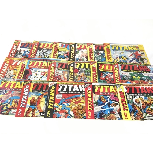 133 - A box containing approximately 200 Marvel comics. Including a run of 1 - 58 of Marvels The Titans. N... 