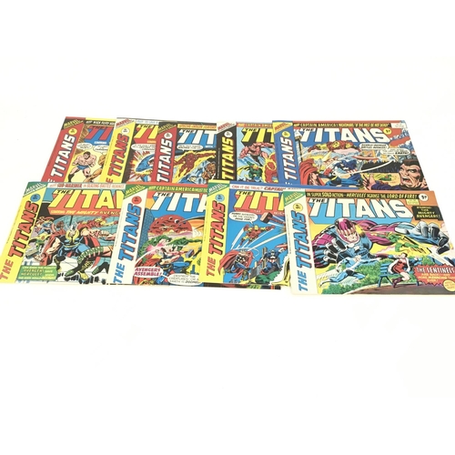 133 - A box containing approximately 200 Marvel comics. Including a run of 1 - 58 of Marvels The Titans. N... 