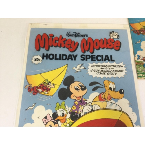 16 - Original signed artwork by Colin Wyatt. Walt Disneys Mickey Mouse Holiday Special 1978 front cover a... 