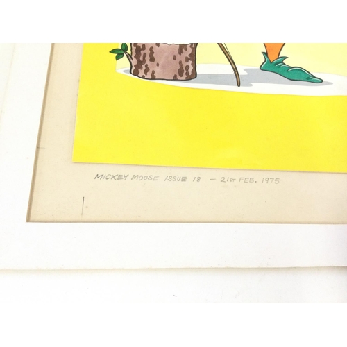 20 - Original signed art work by Colin Wyatt of Mickey Mouse weekly . Issue 18 from 21St Feb 1975 Front C... 