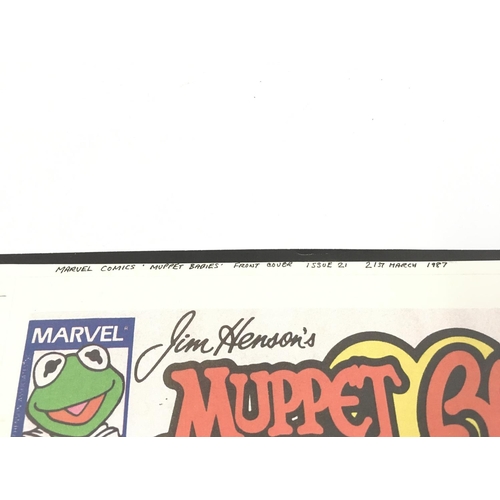 4 - original Artwork for the Cover of Marvel. The Muppet Babies Summer Special Comic. Illustrated and Si... 