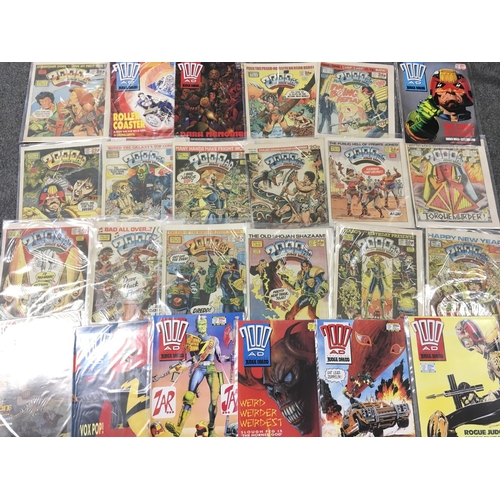 41 - 2 Boxes Containing 2000 A.D. Comics. Including a Binder With A Collection of the Best of 2000 AD mon... 