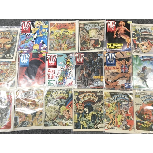 41 - 2 Boxes Containing 2000 A.D. Comics. Including a Binder With A Collection of the Best of 2000 AD mon... 