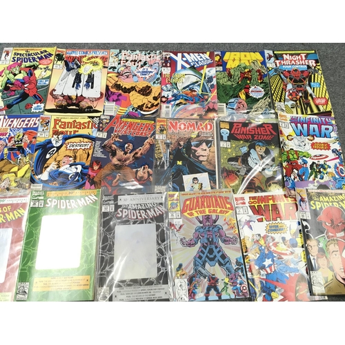 46 - A Box Containing approximately 140 comics mostly Marvel. No Reserve.