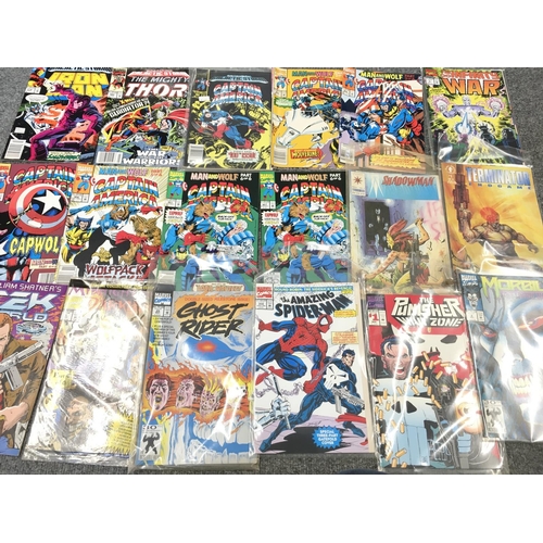 46 - A Box Containing approximately 140 comics mostly Marvel. No Reserve.