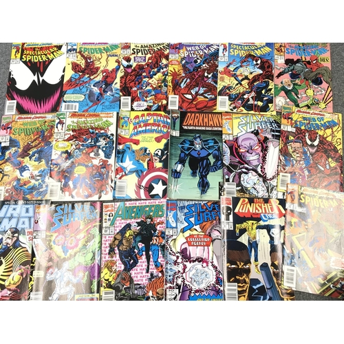 46 - A Box Containing approximately 140 comics mostly Marvel. No Reserve.