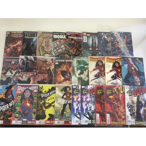 58 - A box containing approximately 100 comics. Various titles including Marvel and DC. No reserve.