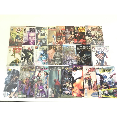 61 - A box containing approximately 120 comics. Various titles including Marvel. No reserve.