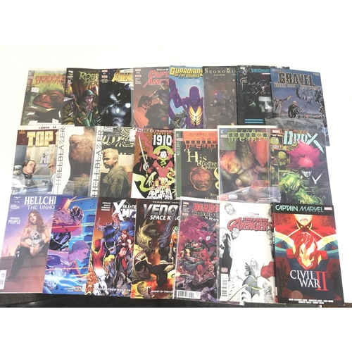 61 - A box containing approximately 120 comics. Various titles including Marvel. No reserve.