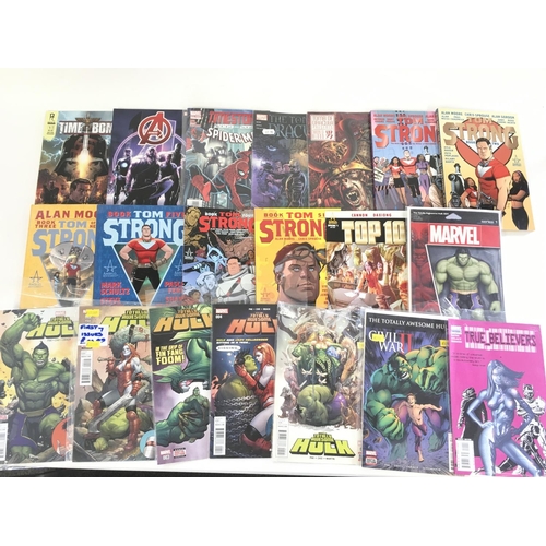 62 - A box containing approximately 150 comics. Various titles including Marvel and DC. No reserve.