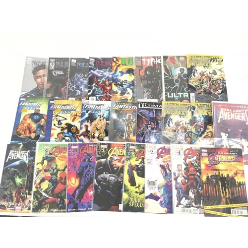 62 - A box containing approximately 150 comics. Various titles including Marvel and DC. No reserve.